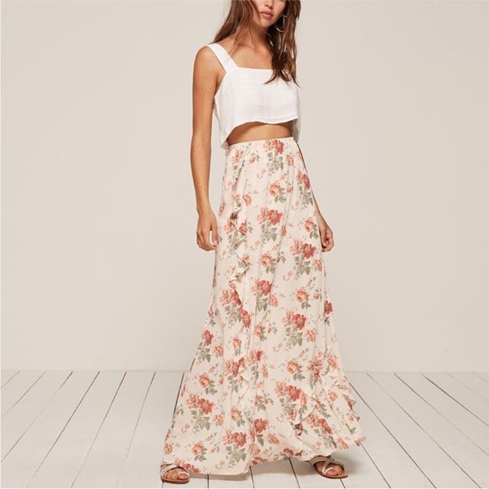 Reformation Della Skirt: Veranda Print
